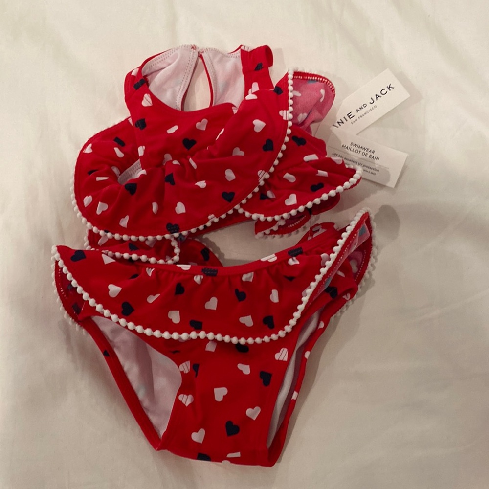 Janie & Jack heart two piece swimsuit